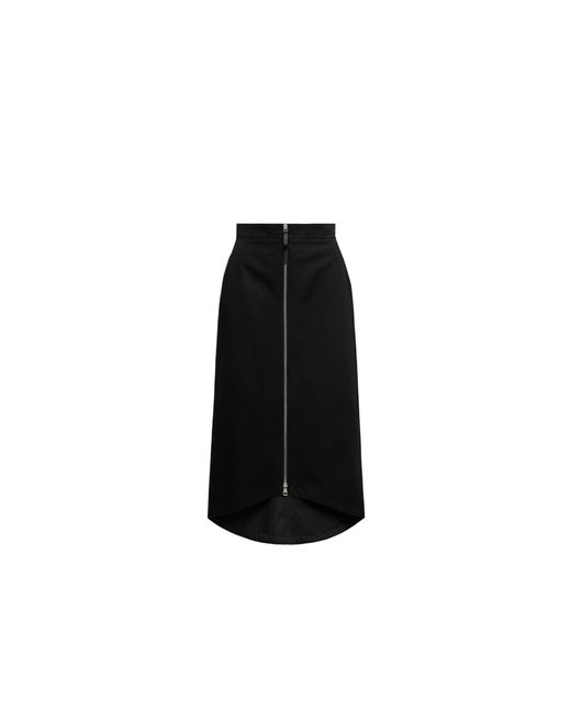 Moncler x Edward Enninful Black X Ee72 By Edward Enninful Cotton Gabardine Midi Skirt