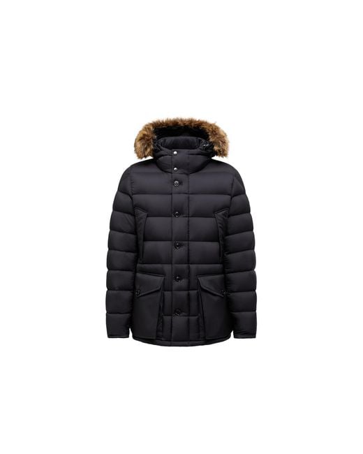 Doudoune Mi-Longue Clunye À Capuche Moncler pour homme en coloris Black