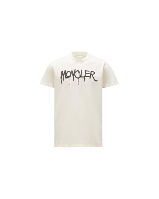 T-shirt logata di Moncler in Black da Uomo