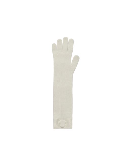 Moncler White Cashmere Gloves