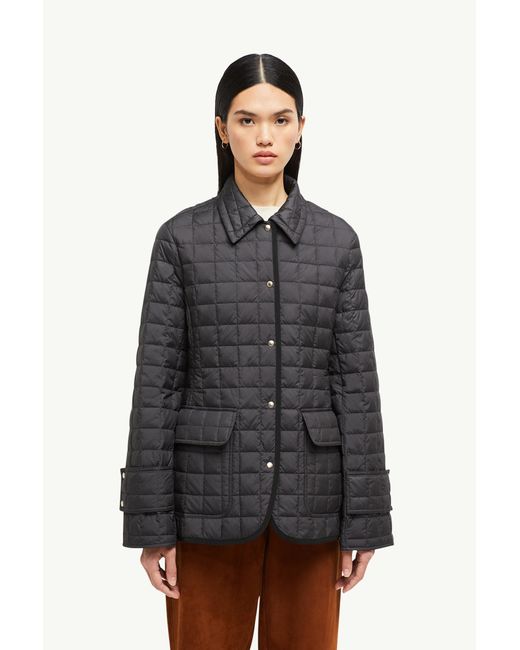 Moncler Black Epinal Quadratisch Gesteppte Daunen-Hemdjacke, Damen, Größe