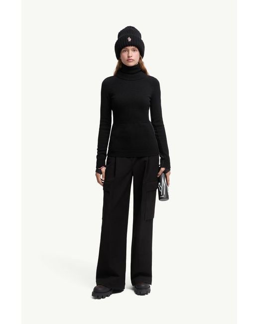 Jersey De Lana Y Cuello De Tortuga, Mujer, Talla Moncler de color Black