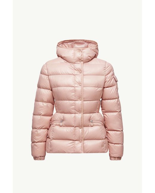 Moncler Pink Barante Hooded Short Down Jacket
