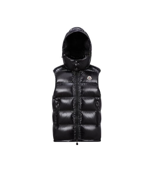 MONCLER BORMES GILET ブラック ダウンベスト モンクレール Black Bormes Hooded Down Gilet - Vests for Men | Moncler DE