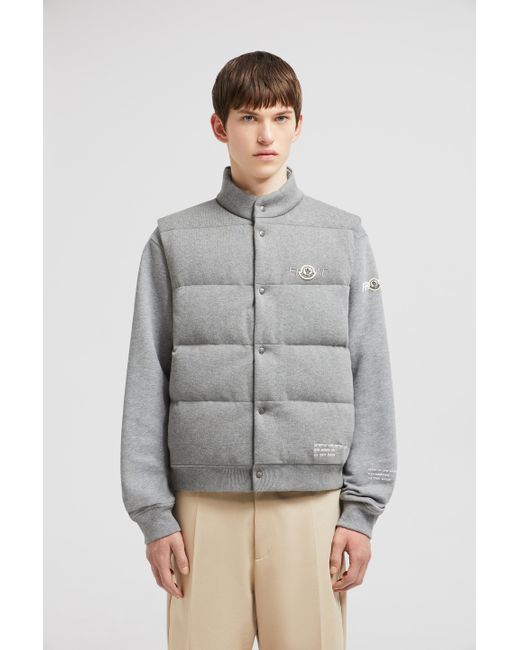 MONCLER X FRGMT X Frgmt Baumwoll-Daunenweste, Herren, Größe in Gray für Herren