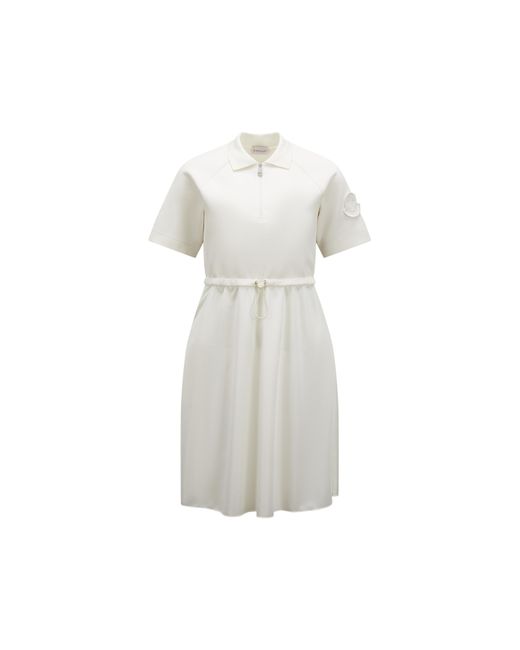 Moncler White Polo Shirt Dress