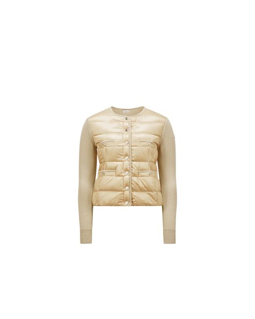Cárdigan De Lana Acolchado, Talla Moncler de color Natural