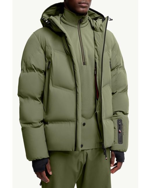 Moncler Green Angren Hooded Down Ski Jacket for men