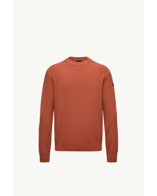 Moncler Red Wool Jumper With Pocket for men