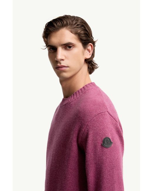 Moncler Purple Wool & Cashmere Jumper for men