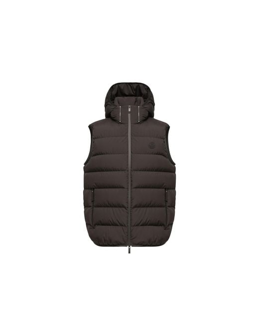 Moncler Black Moncler Arinella Hooded Down Gilet for men