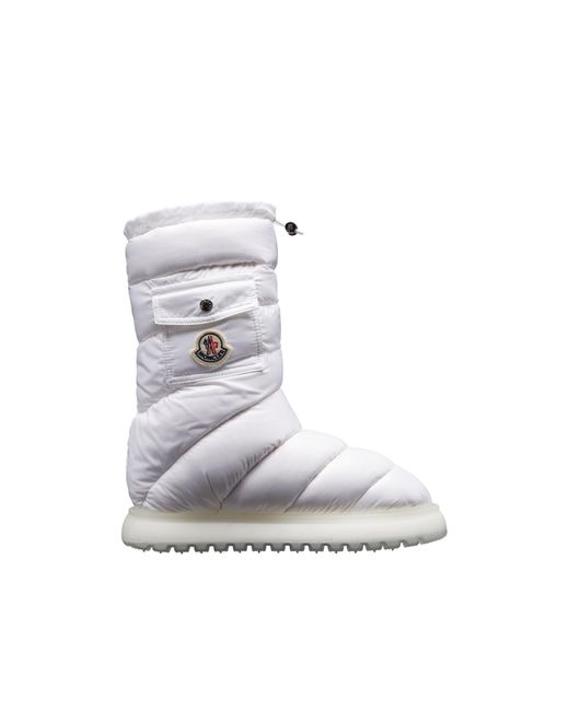 Moncler White Gaia Pocket Mid Boots