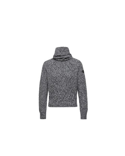 Moncler Gray Moncler Alpaca Blend Polo Neck Jumper