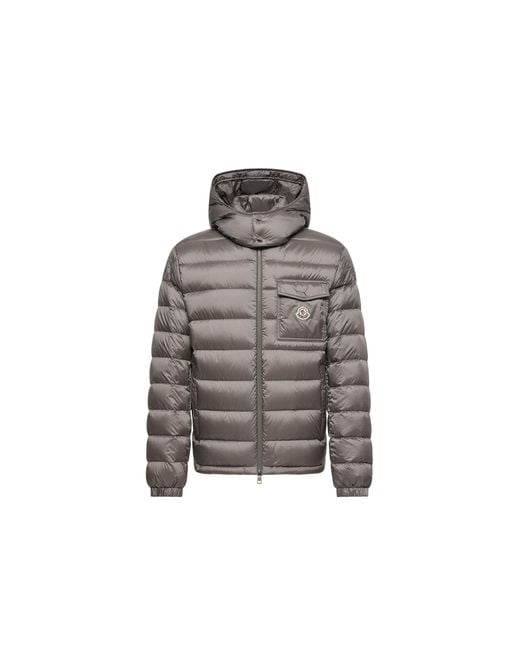 Moncler Gray Moncler Verith Hooded Short Down Jacket for men