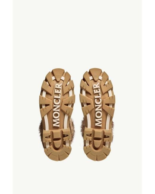 Moncler Natural Peak Après Suede & Shearling Boots