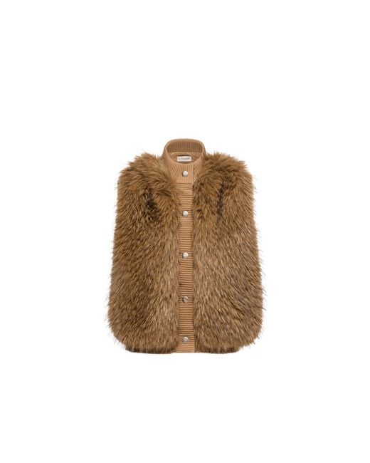 Moncler Brown Moncler Wool Down Gilet