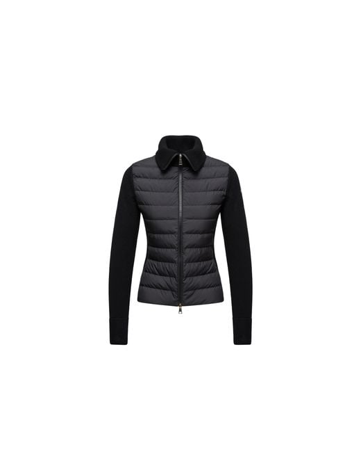 Cárdigan Con Cremallera De Lana Acolchada, Mujer, Talla Moncler de color Black
