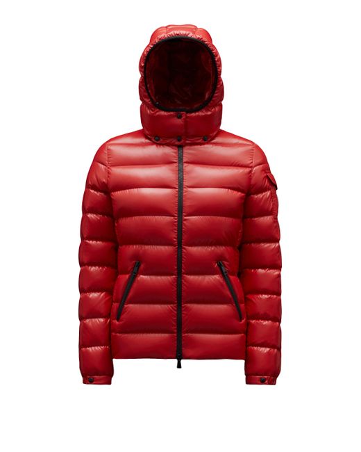Moncler Synthetic Bady Short Down Jacket in Red | Lyst
