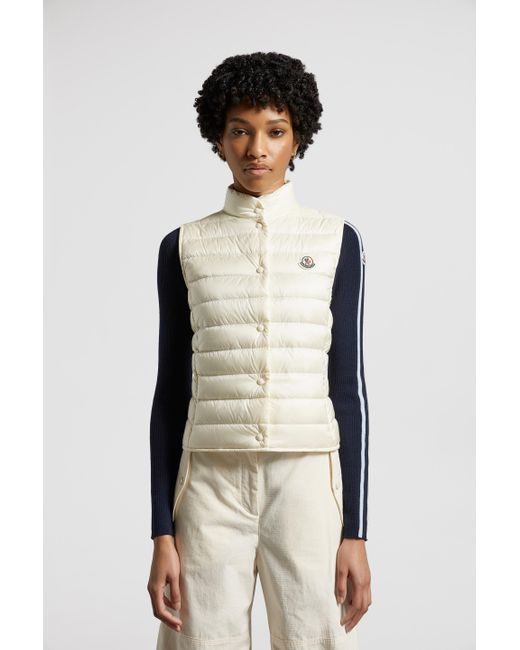 Moncler White Liane Down Gilet