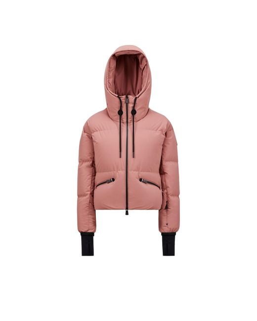 Moncler Pink Allesaz Hooded Ski Down Jacket