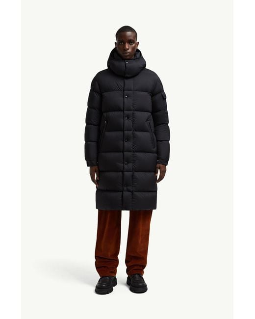 Moncler Black Hanoverian Hooded Long Down Jacket for men