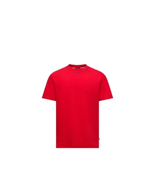 Camiseta De Algodón Con Logotipo, Hombre, Talla Moncler de hombre de color Red