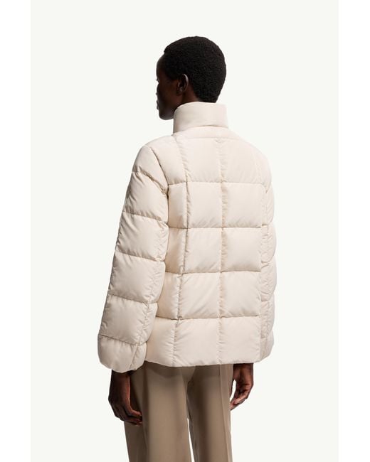 Moncler Natural Cochevinne Square-Quilted Short Down Jacket