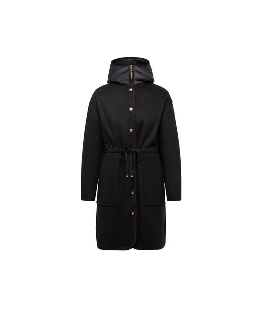 Moncler Black Bonreposse 3-In-1 Wool & Cashmere Long Down Jacket