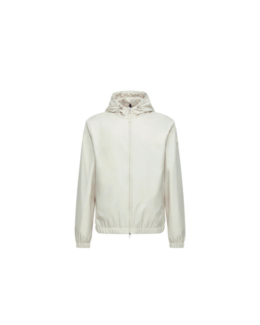 Moncler White Moncler Domene Hooded Jacket for men