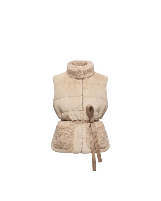 Moncler Natural Joui Teddy Down Gilet