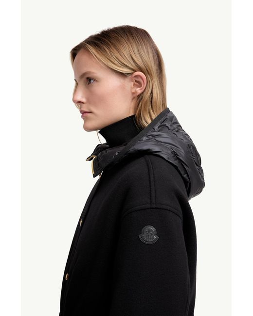 Moncler Black Bonreposse 3-In-1 Wool & Cashmere Long Down Jacket