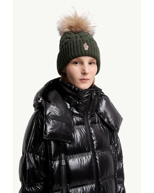 Gorro De Cachemira/Lana Con Pompón, Mujer, Talla Moncler de color Green