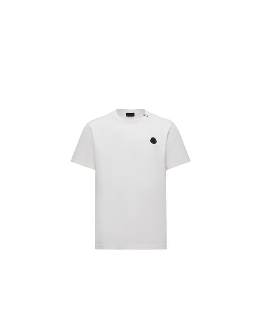 Moncler White Moncler Cotton T-Shirt for men