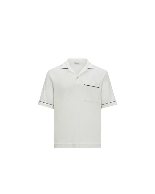 Polo En Coton Éponge Moncler pour homme en coloris White