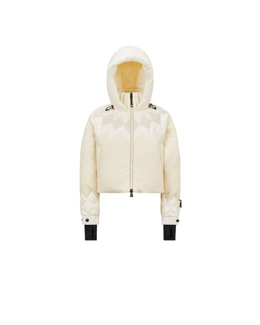 Moncler Natural Hintersee Patchwork-Quilted Wool Short Down Jacket
