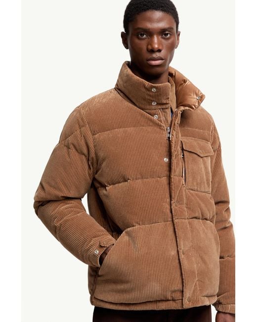 メンズ Moncler Serrant ショートダウンジャケット Brown
