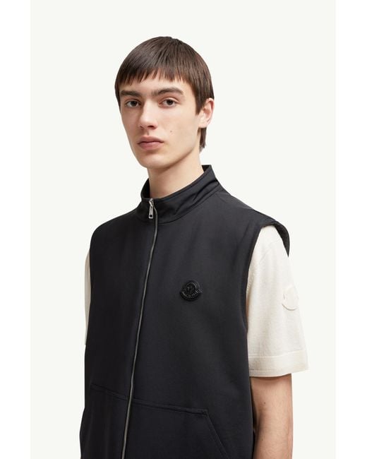 Moncler Blue Reversible Padded Cotton Gilet for men
