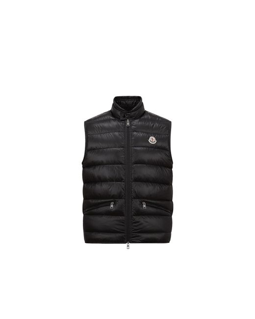 Moncler Black Vests for men