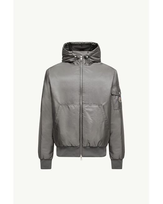 Moncler Gray Poiliot Hooded Short Down Jacket for men