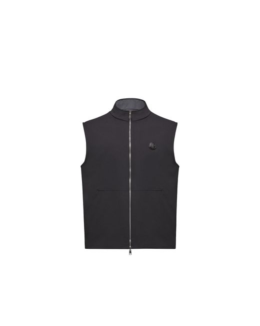 Moncler Blue Reversible Padded Cotton Gilet for men