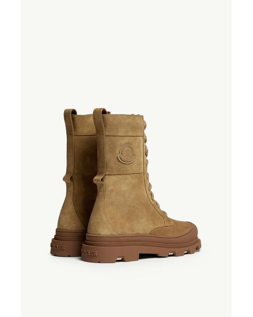 Botas Con Cordones De Ante Vera High, Mujer, Talla Moncler de color Brown