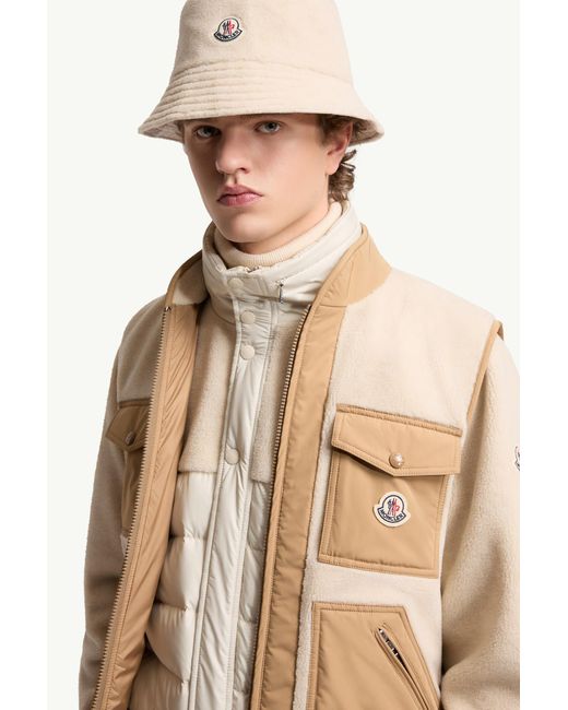 Moncler Natural Karakai Teddy Down Gilet for men