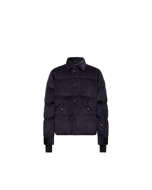 Moncler Blue Elgon Corduroy Down Ski Jacket for men