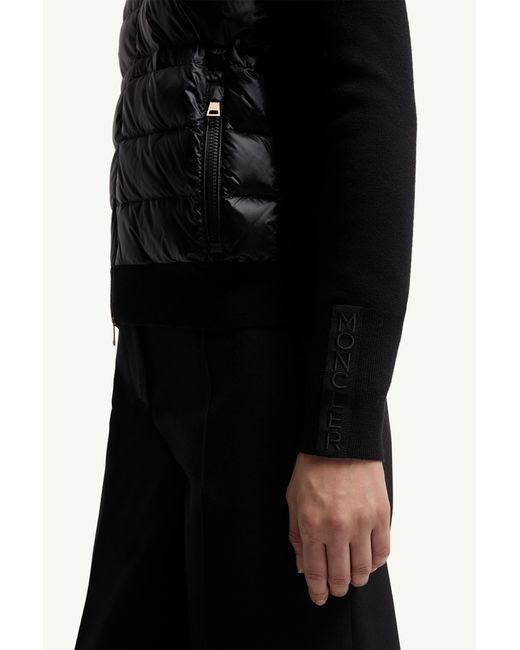 Sudadera Acolchado De Lana Con Cremallera, Talla Moncler de color Black