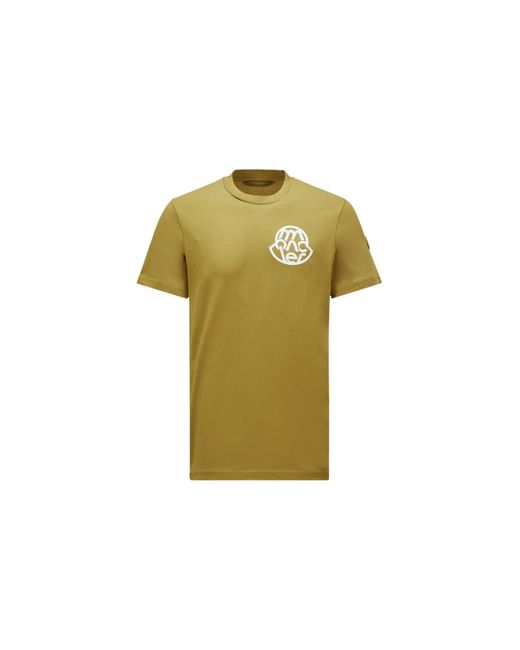 Moncler Green Logo Motif T-shirt for men