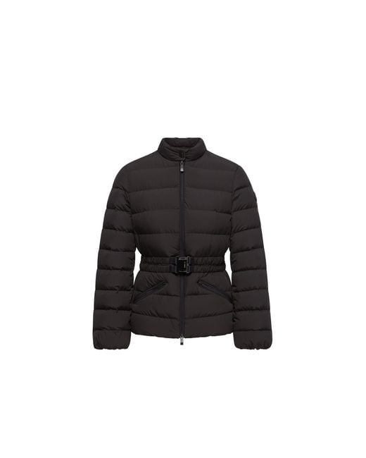 Moncler Black Moncler Esthetique Belted Short Down Jacket