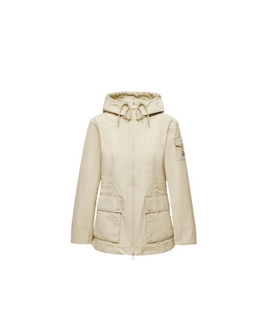 Moncler Natural Leandro Hooded Parka Jacket