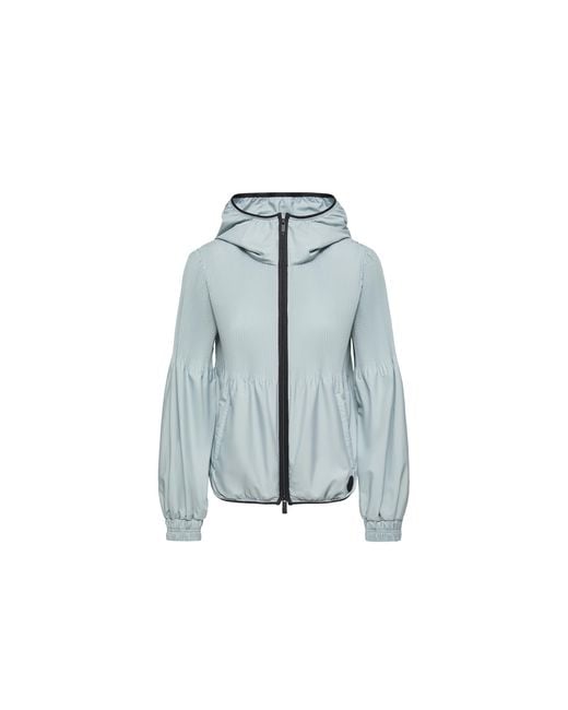 Moncler Blue Moncler Anemone Pleated Hooded Jacket