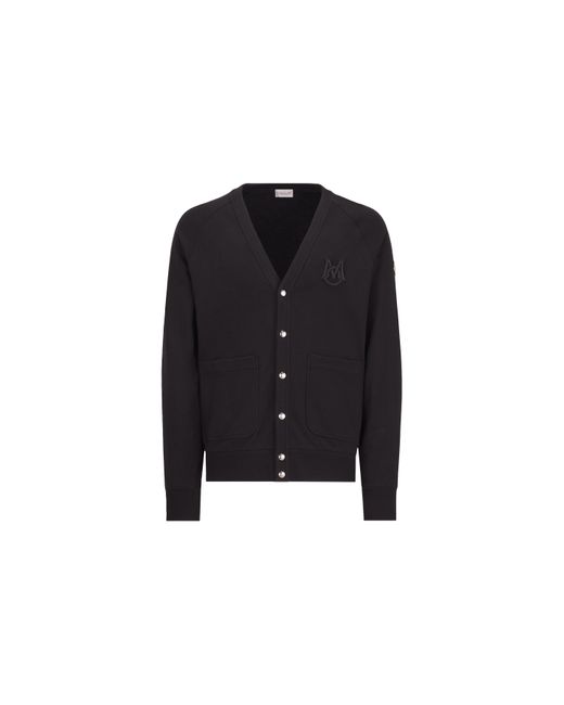 Moncler Cardigan mit aufgesticktem monogramm in Black für Herren