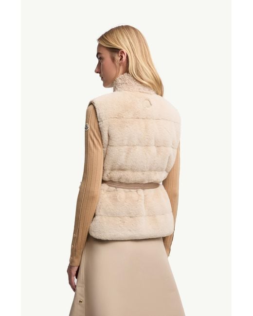 Moncler Natural Joui Teddy Down Gilet